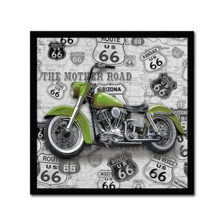Jean Plout 'Vintage Motorcycles On Route 66 5' Canvas Art,14x14